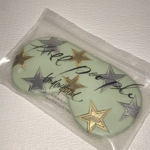 Free People Understated leather eye mask stars